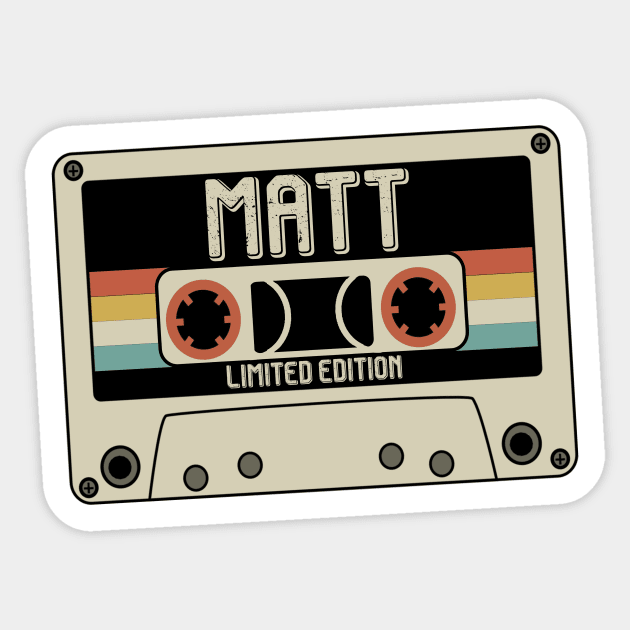 Matt - Limited Edition - Vintage Style Sticker by Debbie Art